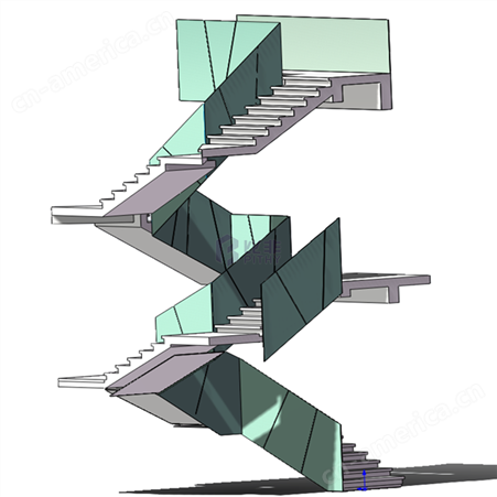 酒店别墅公园户外钢结构旋转楼梯商场弧形螺旋玻璃不锈钢楼梯扶手