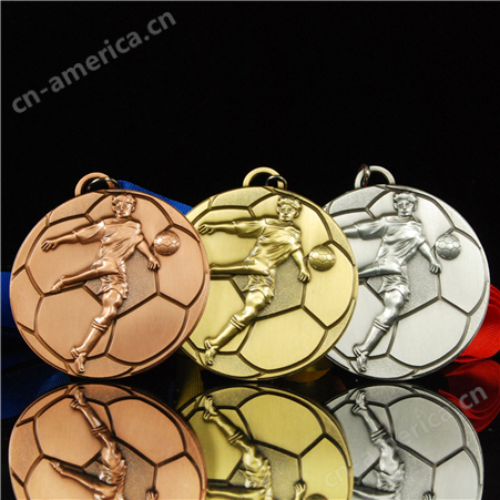 LY456定制运动会比赛式通用空白金银铜奖牌马拉松足球金属空白荣誉挂牌