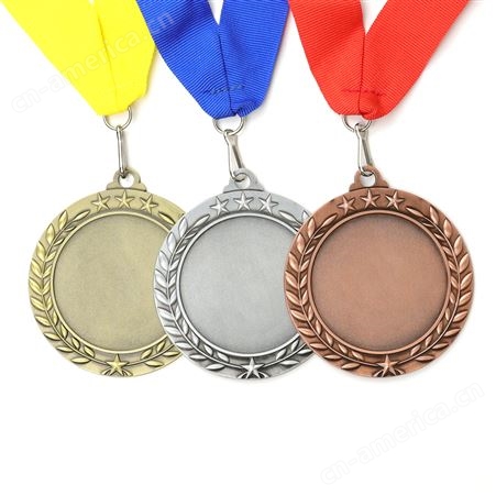 比赛式金银铜奖牌 压铸空白通用马拉松金属礼品奖章足球metal定制