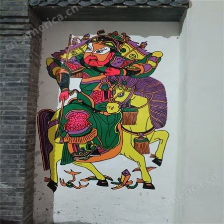 鼎尚_城市广场主题风格彩绘_企业街道文化墙_广场主题手绘壁画_环保材料