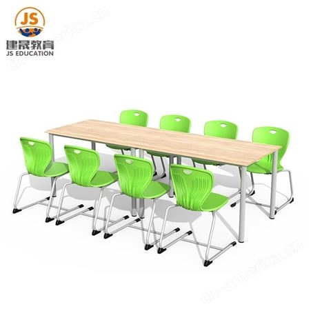 学校餐厅餐桌椅生产 桌面防水易清洗环保 员工食堂分体桌椅