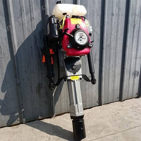 便携式防汛打桩机消防河堤手持式植桩机一体式防洪汽油埋桩机