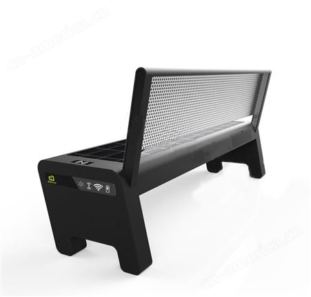 智慧太阳能椅充电座椅手机充电无线上网户外休闲椅光伏发电照明