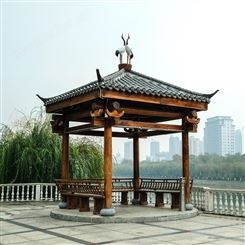 北京户外花架防腐木 木屋 凉亭 木栅栏 制作安装 博雅园林景观38
