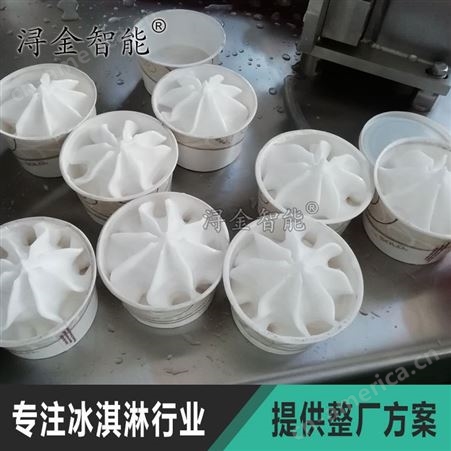 杯子甜筒蛋筒挤挤杯冰淇淋圆盘灌装机工业生产线