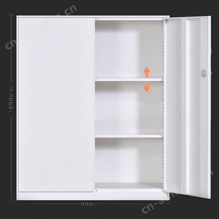 莱特柜业 办公室门矮柜 白色 内置可调节层板