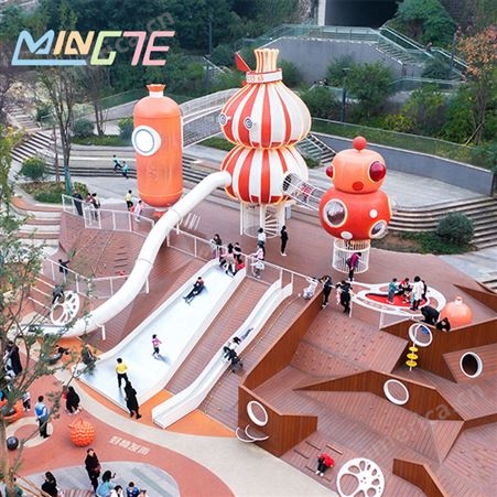 大型不锈钢滑梯户外儿童游乐场设备组合室外景区乐园游乐设施定制