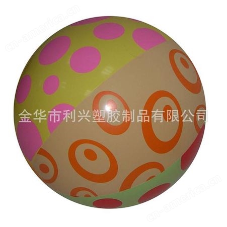 专业出口：炫彩充气卡通沙滩球 充气海洋球 PVC充气儿童玩具球