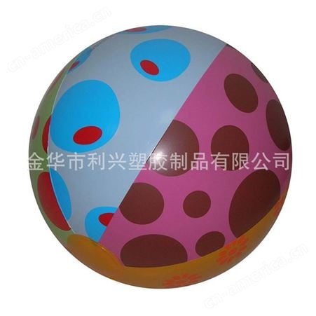 外贸批发 卡通儿童彩色pvc充气沙滩球 充气水球玩具球 加厚