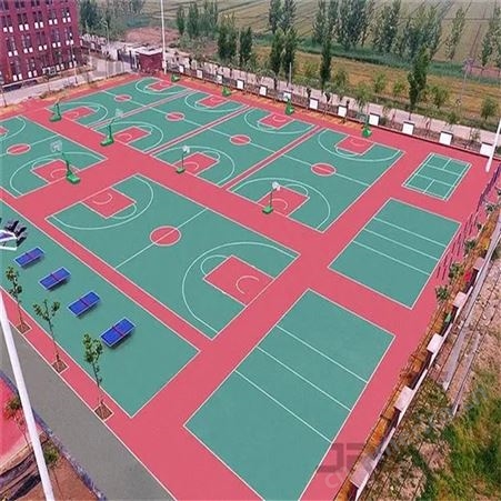户外硅PU网球场 标准运动塑胶跑道 塑胶地面 球场材料