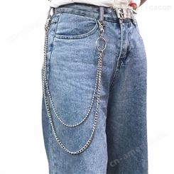 嘻哈双层金属 圆珠裤链 大量现货 供应街头时尚舞台链腰链 