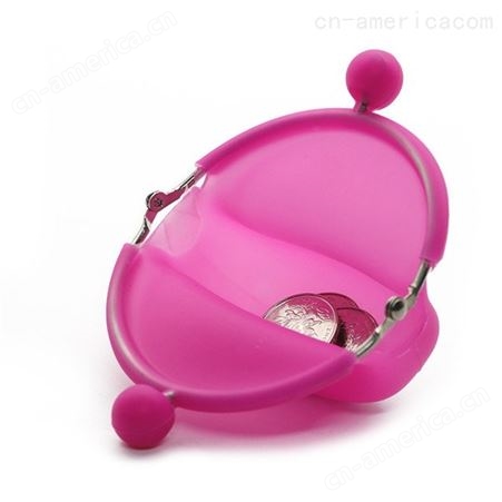 儿童卡通便携式硅胶小钱包硅橡胶零钱包可爱粉色钥匙包包