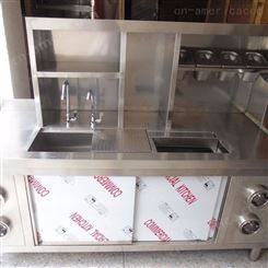顺昌厨房 商用奶茶店设备 不锈钢操作台 雪珂台 SCCF563