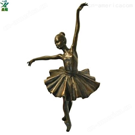 金属人物模型定制芭蕾舞女孩模型古铜天鹅舞女孩模型定制